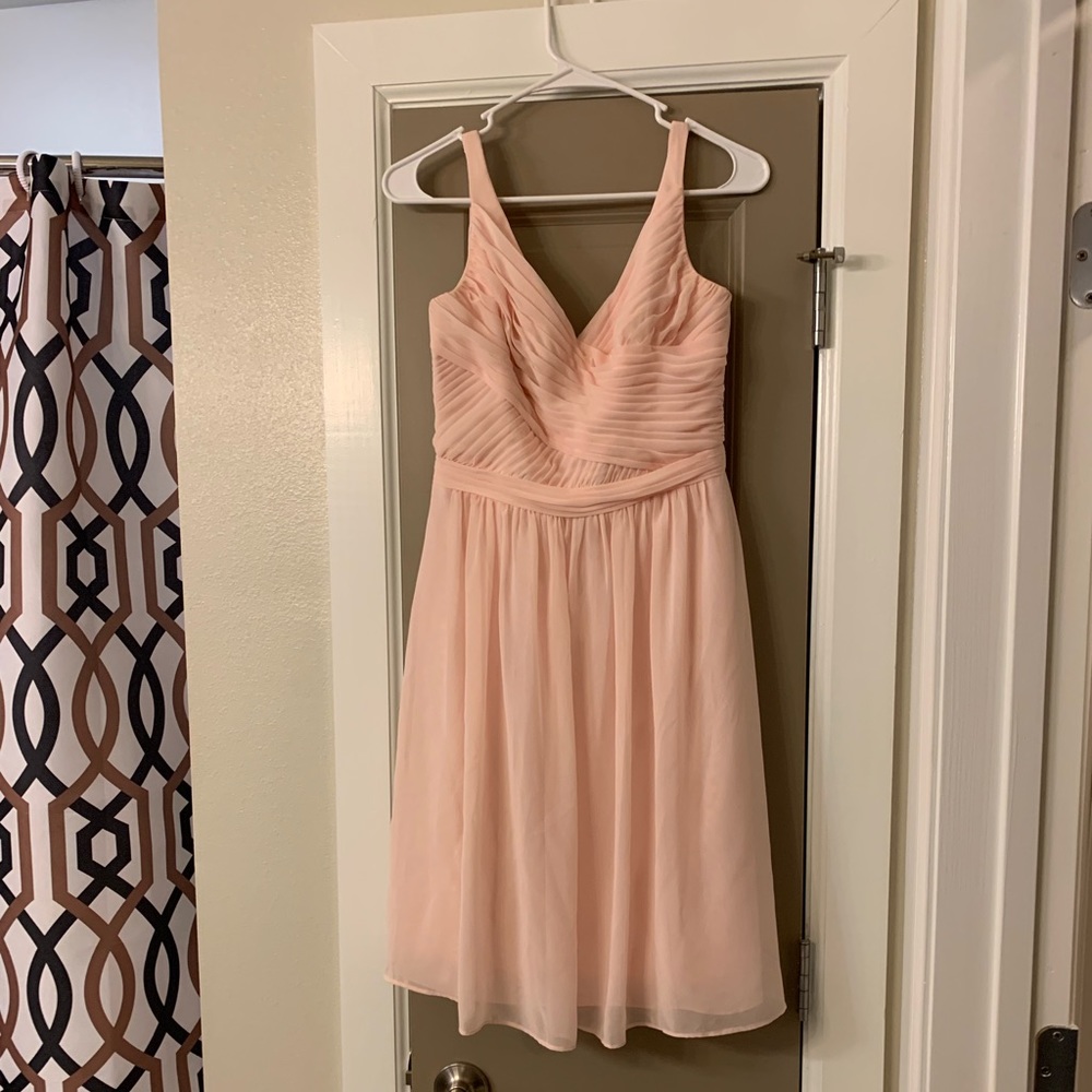 Reposhing short light/baby pink bridesmaid dress